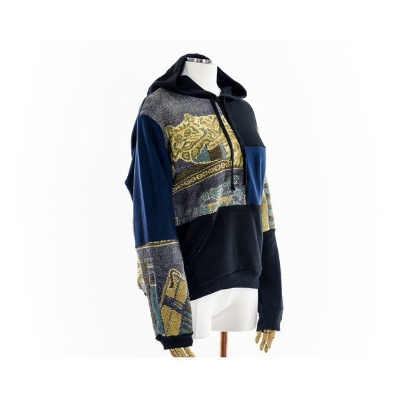 Fashion ReWork Impressionist Cat Nap Tapestry Blanket Hoodie - Picture 2 of 8